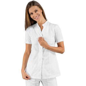 Tunique médicale blanche col Mao manches courtes Isacco - Publicité Tunique médicale blanche col Mao manches courtes Isacco - Publicité