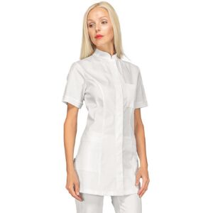 Tunique médicale blanche Coton Stretch manches courtes Isacco - Publicité Tunique médicale blanche Coton Stretch manches courtes Isacco - Publicité