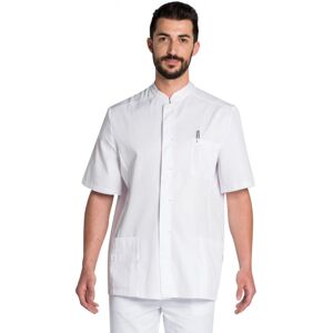 Dyneke Tunique médicale blanche pour homme col officier - Publicité Dyneke Tunique médicale blanche pour homme col officier - Publicité