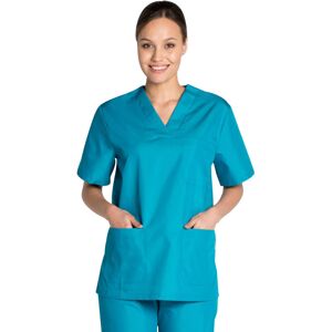 Dyneke Tunique médicale bleu vert unisexe col en V - Publicité Dyneke Tunique médicale bleu vert unisexe col en V - Publicité