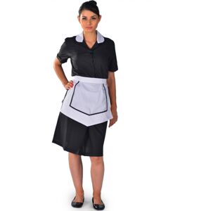 Isacco Blouse Femme de chambre noire à manches courtes Carlton - Publicité Isacco Blouse Femme de chambre noire à manches courtes Carlton - Publicité