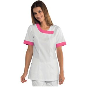 Isacco Tunique médicale Delhi blanche et rose fuschia - Publicité Isacco Tunique médicale Delhi blanche et rose fuschia - Publicité