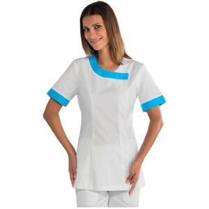 Isacco Tunique médicale blanche et bleu azur - Publicité Isacco Tunique médicale blanche et bleu azur - Publicité