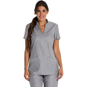 Dyneke Tunique médicale col Mao gris clair - Publicité Dyneke Tunique médicale col Mao gris clair - Publicité