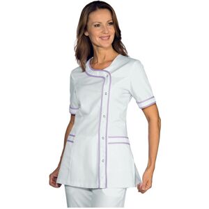 Isacco Tunique Médicale Manches courtes Brasilia Blanc Lilas - Publicité Isacco Tunique Médicale Manches courtes Brasilia Blanc Lilas - Publicité