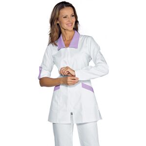 Isacco Tunique Médicale Manches longues retroussables Tortola Blanc Lilas - Publicité Isacco Tunique Médicale Manches longues retroussables Tortola Blanc Lilas - Publicité