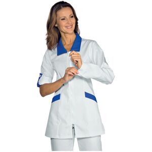 Isacco Tunique Médicale Manches longues retroussables Tortola Blanc Bleu Cyan - Publicité Isacco Tunique Médicale Manches longues retroussables Tortola Blanc Bleu Cyan - Publicité