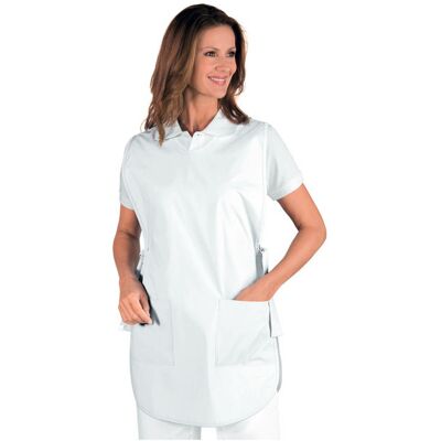 Isacco Tablier Médicale Poncho 100% Coton Blanc - Publicité Isacco Tablier Médicale Poncho 100% Coton Blanc - Publicité