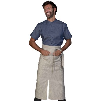 Isacco Tablier de travail unisexe Mikonos beige strong 16 Polyester/Coton/Acrylique - Publicité Isacco Tablier de travail unisexe Mikonos beige strong 16 Polyester/Coton/Acrylique - Publicité
