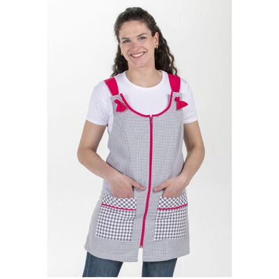 Dyneke Tablier d'enseignante contrasté gris fuchsia 60% Coton 30% Polyester - Publicité Dyneke Tablier d'enseignante contrasté gris fuchsia 60% Coton 30% Polyester - Publicité