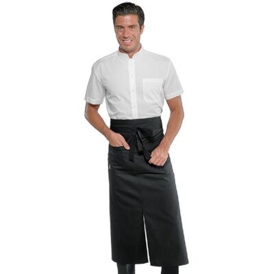 Isacco Tablier de travail unisexe Mikonos noir 65% Polyester 35% Coton - Publicité Isacco Tablier de travail unisexe Mikonos noir 65% Polyester 35% Coton - Publicité