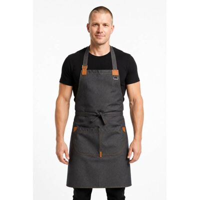 Isacco Tablier de travail homme Kansas Jeans noire 100% Coton - Publicité Isacco Tablier de travail homme Kansas Jeans noire 100% Coton - Publicité