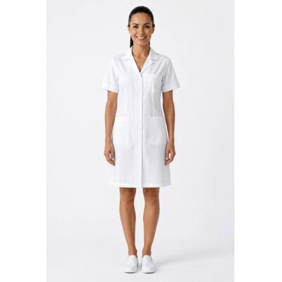 Isacco Blouse Blanche Labotatoire 100 % Coton Manches Courtes Femme Donna - Publicité Isacco Blouse Blanche Labotatoire 100 % Coton Manches Courtes Femme Donna - Publicité
