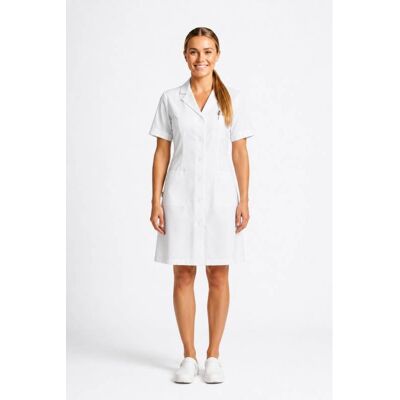 Blouse médicale blanche 100% coton manches courtes Isacco pas cher - Publicité Blouse médicale blanche 100% coton manches courtes Isacco pas cher - Publicité