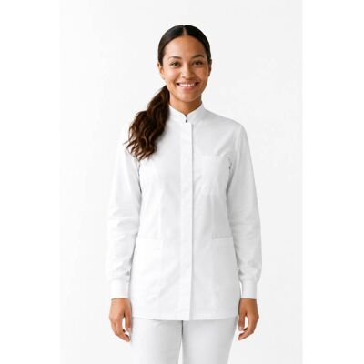 Blouse médicale Coton stretch poignets tricotés Isacco - Publicité Blouse médicale Coton stretch poignets tricotés Isacco - Publicité