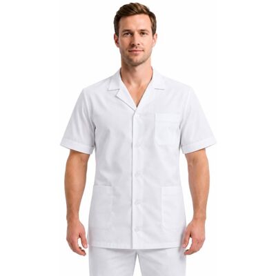 Isacco Tunique Médicale blanche Homme Coupe Sport - Publicité Isacco Tunique Médicale blanche Homme Coupe Sport - Publicité