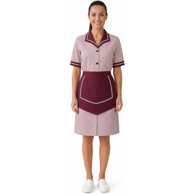 Isacco Blouse Femme De Chambre Et Tablier Bordeaux Amalfi - Publicité Isacco Blouse Femme De Chambre Et Tablier Bordeaux Amalfi - Publicité