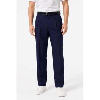 Isacco Pantalon a Pinces Taille Haute Homme Bleu 36 ( Taille italienne 42 ) - Publicité Isacco Pantalon a Pinces Taille Haute Homme Bleu 36 ( Taille italienne 42 ) - Publicité