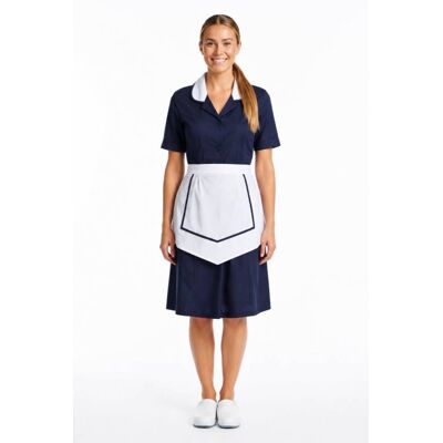 Isacco Blouse Femme de Chambre à manches courtes bleu nuit Carlton - Publicité Isacco Blouse Femme de Chambre à manches courtes bleu nuit Carlton - Publicité