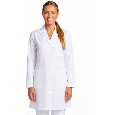 Isacco Blouse blanche étudiant pour TP de chimie Vichy 100% coton - Publicité Isacco Blouse blanche étudiant pour TP de chimie Vichy 100% coton - Publicité