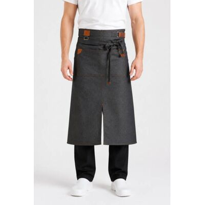 Isacco Tablier de travail homme Tennessee avec fente Jeans noir 100% Coton - Publicité Isacco Tablier de travail homme Tennessee avec fente Jeans noir 100% Coton - Publicité