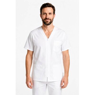 Isacco Tunique Médicale Blanche 100% Coton Milano Mixte - Publicité Isacco Tunique Médicale Blanche 100% Coton Milano Mixte - Publicité