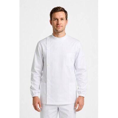 Isacco Tunique Médicale Dentiste Boutons Blanc 100% Coton - Publicité Isacco Tunique Médicale Dentiste Boutons Blanc 100% Coton - Publicité