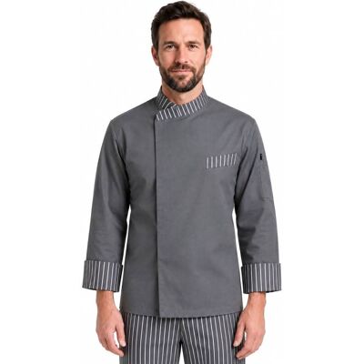 Isacco Veste grise de boucher Durango L - Publicité Isacco Veste grise de boucher Durango L - Publicité