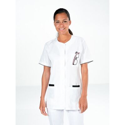 SNV Tunique médicale blanche manches courtes HANNA - Publicité SNV Tunique médicale blanche manches courtes HANNA - Publicité