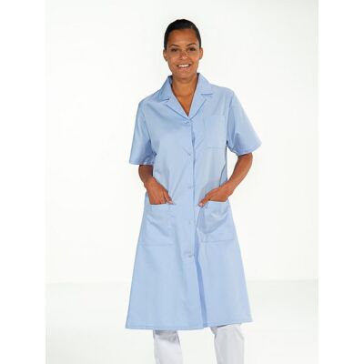 SNV Blouse médicale femme manches courtes Bleu ciel MADONA - Publicité SNV Blouse médicale femme manches courtes Bleu ciel MADONA - Publicité