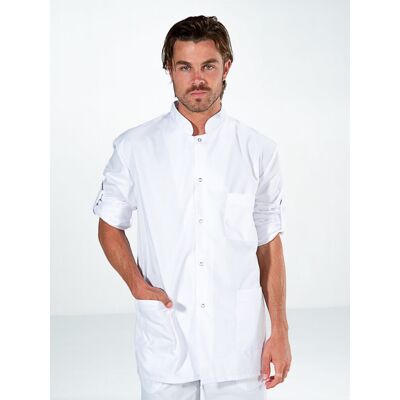 SNV Tunique médecin Homme manches longues réglables Blanc FABIEN - Publicité SNV Tunique médecin Homme manches longues réglables Blanc FABIEN - Publicité