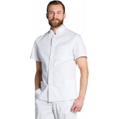 Dyneke Tunique blanche blouse médicale pour Homme - Publicité Dyneke Tunique blanche blouse médicale pour Homme - Publicité