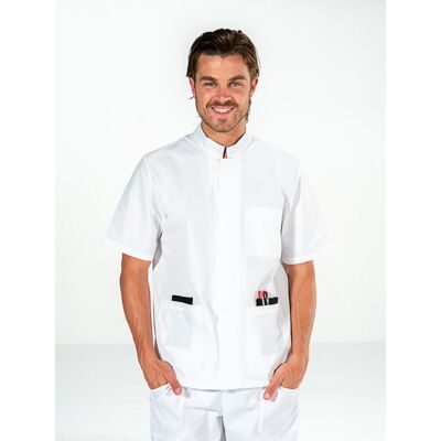 SNV Tunique médicale blanche manches courtes homme HARRY - Publicité SNV Tunique médicale blanche manches courtes homme HARRY - Publicité