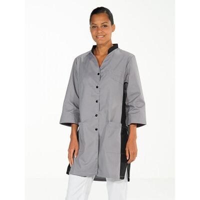 SNV Blouse médicale manches 3/4 bicolore Alizée Gris/noir - Publicité SNV Blouse médicale manches 3/4 bicolore Alizée Gris/noir - Publicité