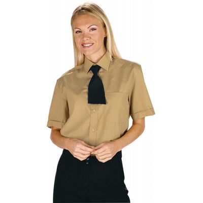 Isacco Chemise Unisexe Manches Courtes Biscuit L - Publicité Isacco Chemise Unisexe Manches Courtes Biscuit L - Publicité