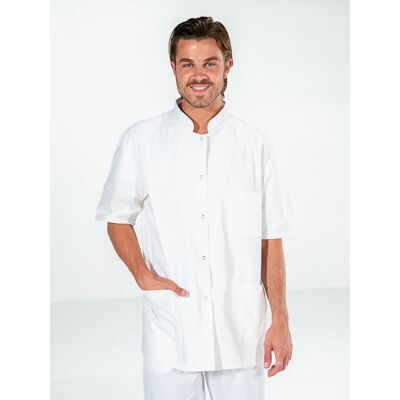 SNV Tunique médicale blanche 100% coton manches courtes DENIS - Publicité SNV Tunique médicale blanche 100% coton manches courtes DENIS - Publicité