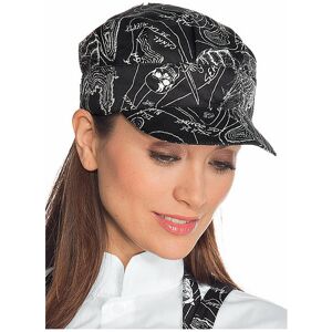 ISACCO Casquette serveur sam noir blanc