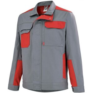 Adolphe Lafont Blouson de travail gris acier / rouge empire grenat