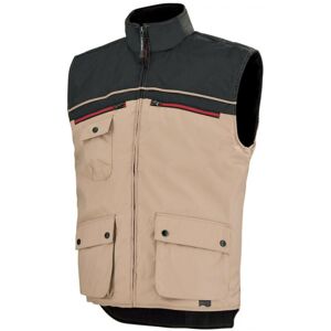 Gilet de travail Body-warmer beige et noir Adolphe Lafont