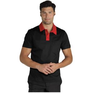 ISACCO Polo Miami Unisexe Stretch Noir Rouge