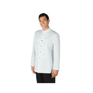 ISACCO Veste Coreana avec Boutons Brodes Blanc