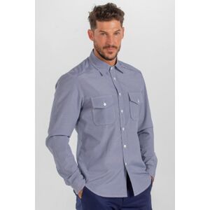 DYNEKE Chemise de service Homme Vichy bleu