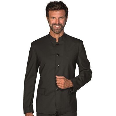 Isacco Veste homme Riad Stretch Noir en laine/Polyester - Publicité Isacco Veste homme Riad Stretch Noir en laine/Polyester - Publicité