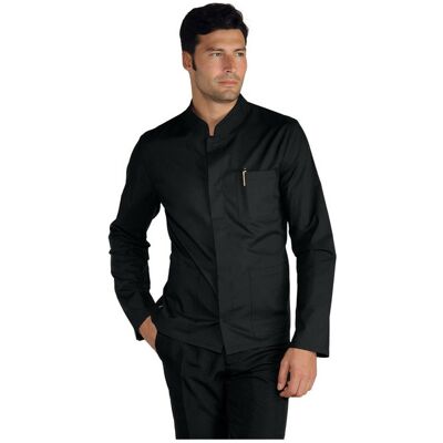 Isacco Veste Homme Col Mao Tissu Leger Coreana Noir - Publicité Isacco Veste Homme Col Mao Tissu Leger Coreana Noir - Publicité