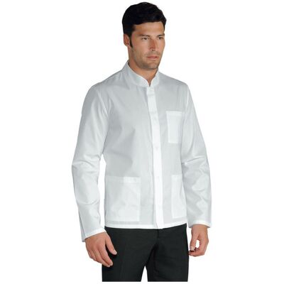 Isacco Veste Homme Col Mao Tissu Légé Coreana Blanche - Publicité Isacco Veste Homme Col Mao Tissu Légé Coreana Blanche - Publicité