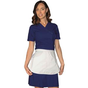 ISACCO Blouse femme Monastir bleue avec Tablier 65% Polyester 35% Coton