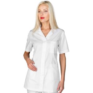 ISACCO Tunique femme Atene  Blanc a manches courtes 100 % coton