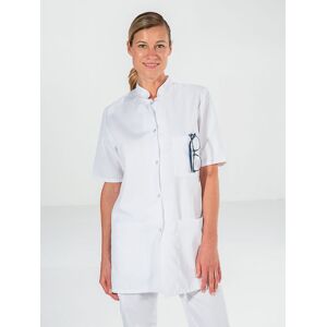 Mylookpro Tunique Femme medecin 100% coton blanc manches courtes DENISE