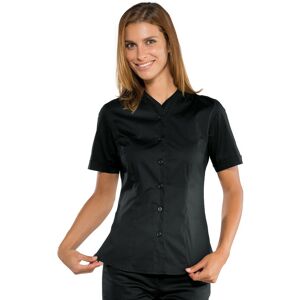 ISACCO Chemisette noir manches courtes pour Femme Stretch Confort