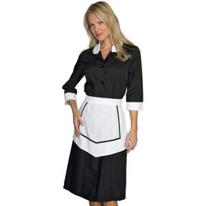 ISACCO Ensemble Femme De Chambre Blouse et Tablier Noir/Blanc